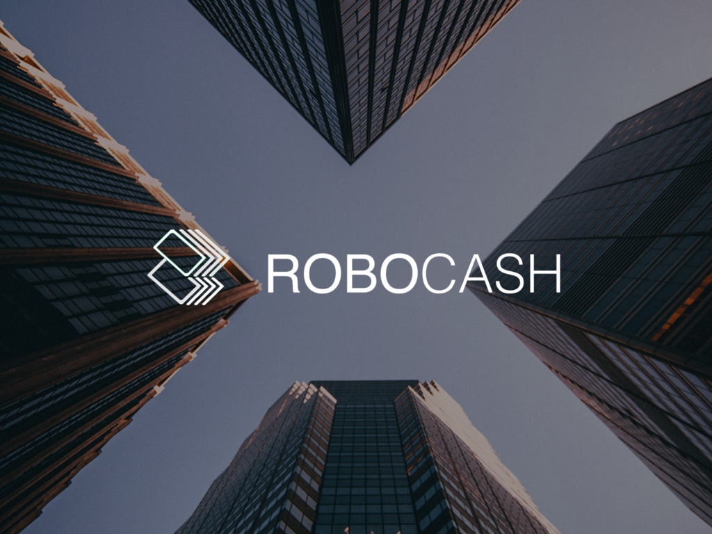 Robocash automated fintech investment platform case study by AKDev Group, symbolized by corporate finance skyscrapers.